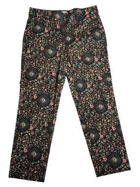 J. Crew Factory City Fit Skimmer Ankle Pants Size 4 Floral Begonia Print Preppy